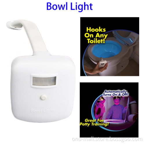 7 Colors Human Motion Sensor Automatic Toilet Seat LED Night Light Bowl Bathroom